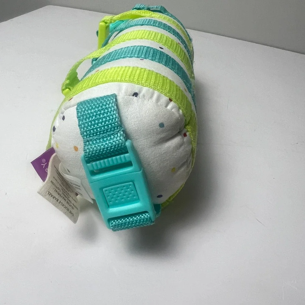 Lovevery Buckle Barrel Toddler Toy White Teal Sensory Fine Motor Montessori